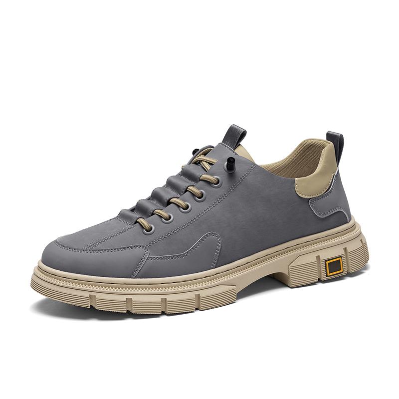 

Повседневная обувь из натуральной кожи для мужчин в винтажном стиле, мужские кроссовки, модные кроссовки для вождения, ходьбы, тенниса для мужчин, удобная обувь для треккинга 44 серый