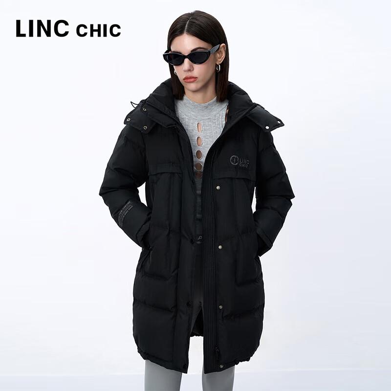 Jinyujie Women's Mid-Length Loose Fit Duck Down Jacket