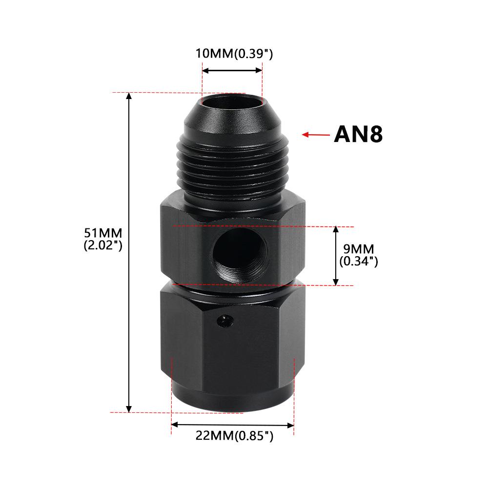 Car Modification Oil Cooler Hose Adapter 1/8 NPT Gauge Sensor Port Adapter Male Female AN4 6 8 10