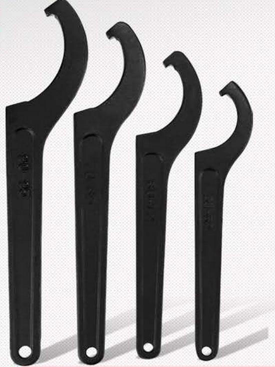 

Hook-Shaped Crescent Wrench for Water Meter Cover with Side Hole Four square head wrenches