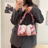 Bag Women's Fashion Solid Color Casual Chain Messenger Bag Cute Bow Handbag Shoulder Bag Underarm Bag