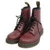 Excellent Dr.Martens Short Boots 1460 8 Holes Yellow Stitching Leather Bordeaux Used