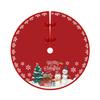 Saia de Árvore de Natal Xadrez Vermelho Festiva Com Design de Papai Noel e Alce Para Decoração Elegante de Feriado