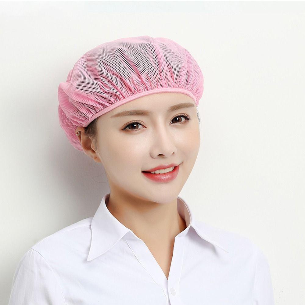 Simple Elastic Mesh Work Hat Breathable Oil-Resistant Catering Work Wear Dust-proof Hair Nets Cap Food Service