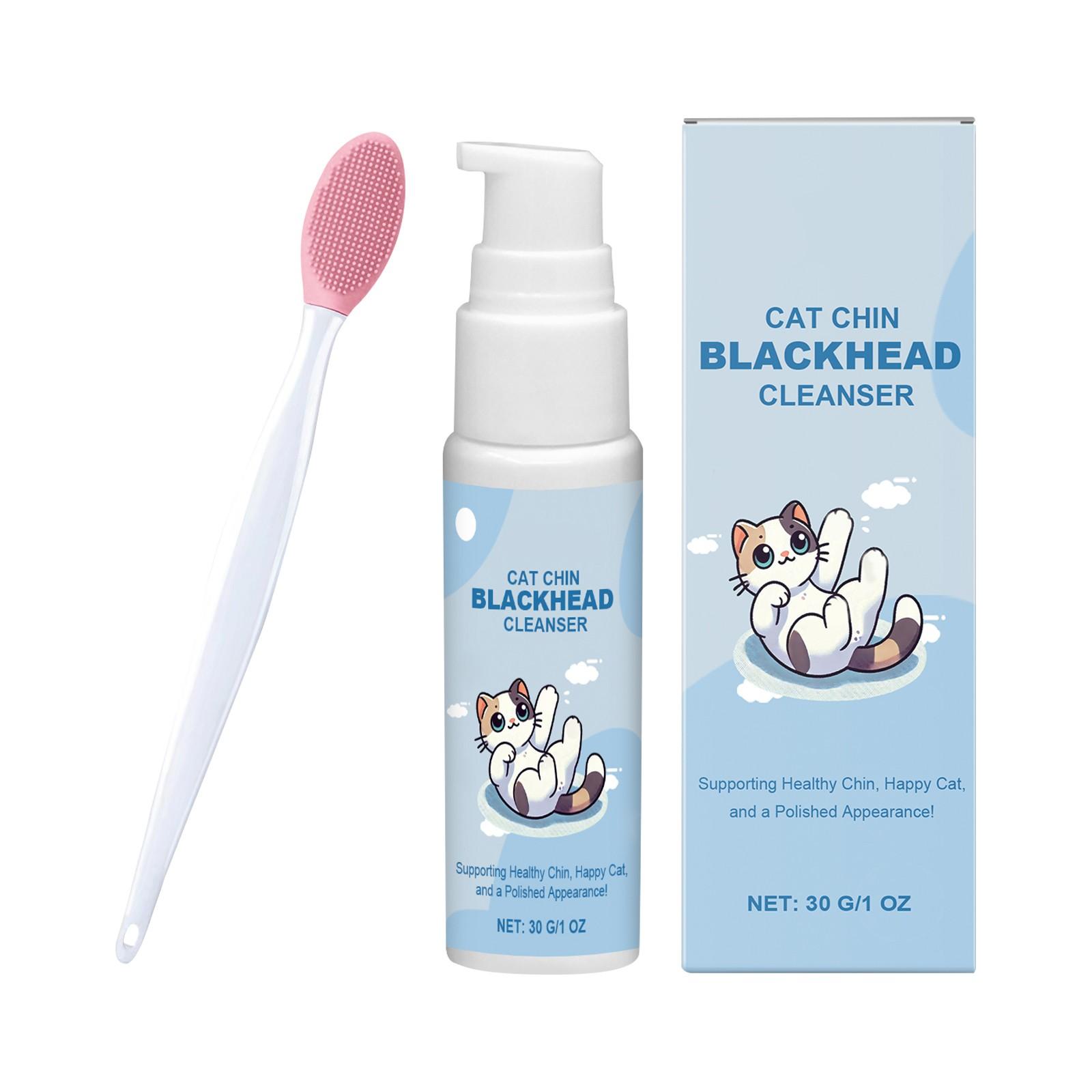 

Набор для ухода за подбородком кошек Gently Chin Blackheads, с очищающей щеточкой, бесплатно, питает мягкий и свежий подбородок кошек, 30 мл One Size белый