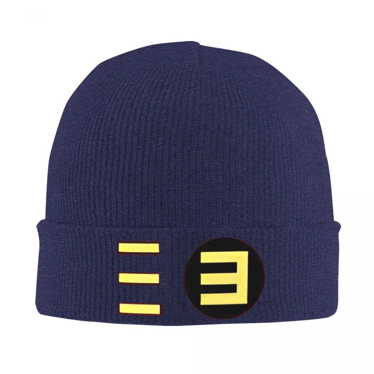 

The Death Of Slim Shady Bonnet Hats eminem logo Knit Hat Men Women Casual Head Wrap Beanie Hats Autumn Winter Kpop Design Cap