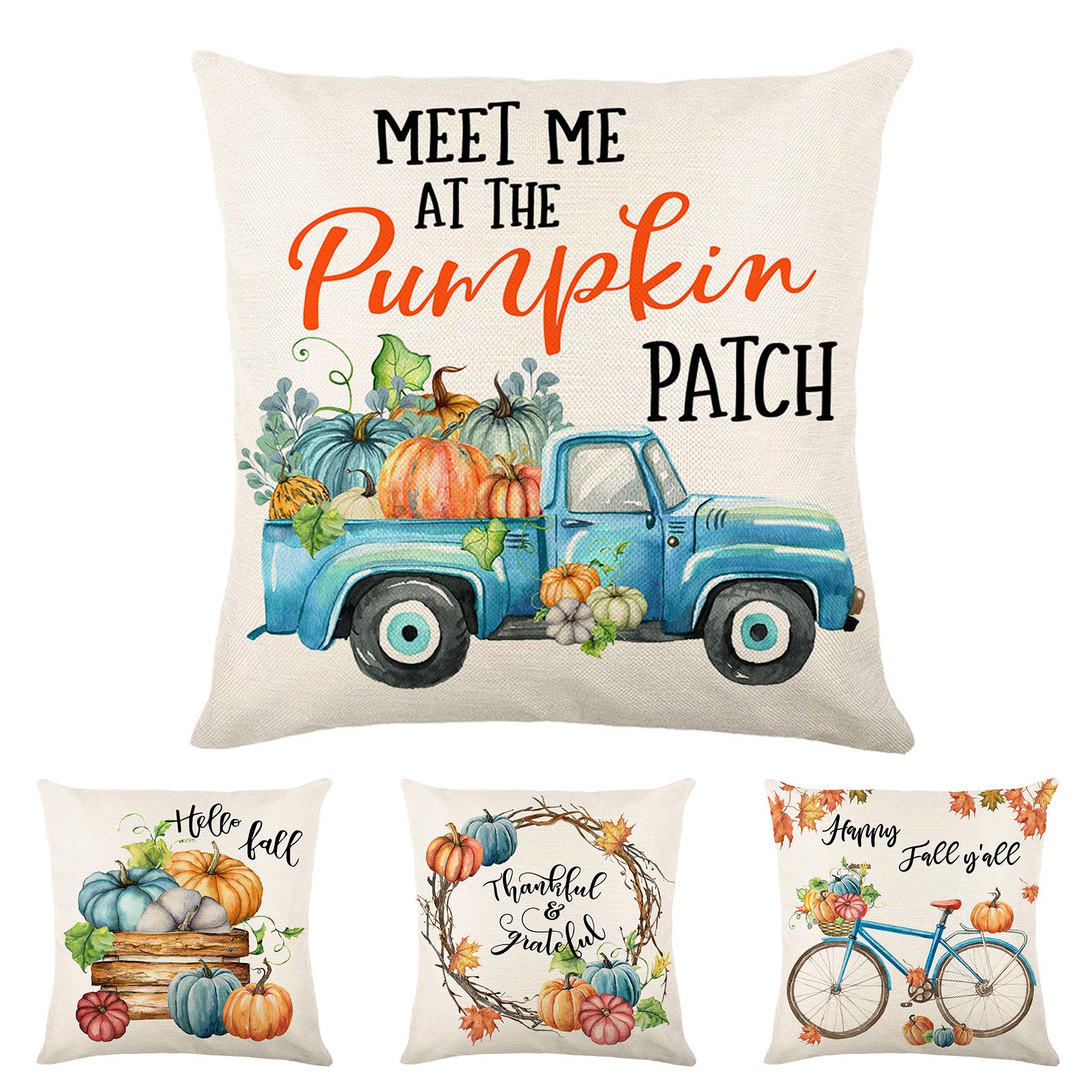 

Thanksgiving Pillow Cover Comfortable Dustproof Portable Practical Holiday Cushion Cover Sofa Bed Car Decor Daily Life