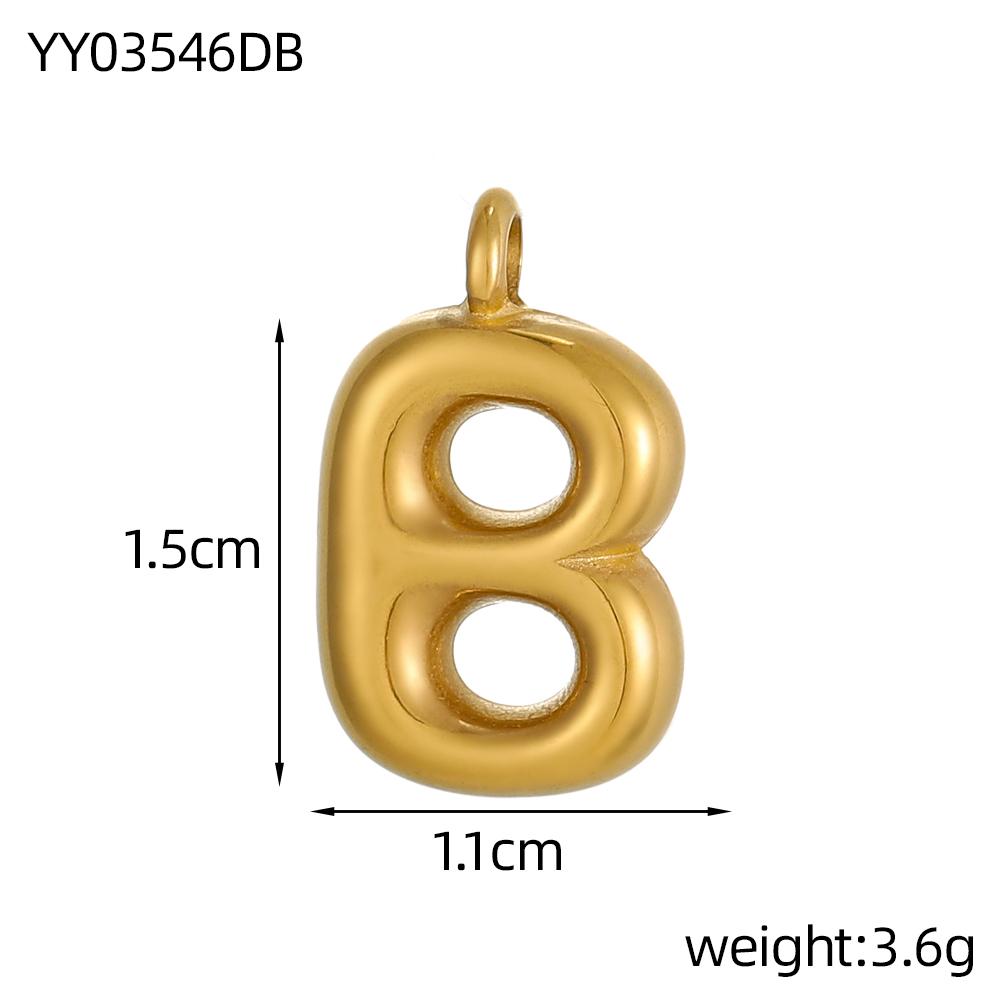 CARLIDANA Stainless Steel Gold Plated Alphabet 26 Letters Name Jewelry Mini Minimalist Bubble Initial Pendants for Necklace DIY