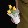 Simulation Artificial Tulip Bouquet Realistic Fake Flower Bunch Tulip Bucket Bouquet  Dining Table