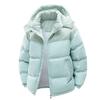 BUTMYJ Down Jacket for Men and Hooded Long Sleeve Padded Winter Couples Matching Loose Simple and Plus Sizes Perfect for or As a Light Women, Jacket,