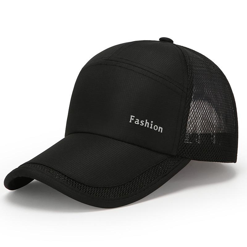 

Baseball Fashion Letter Hat Breathable Sun Resistant Quick Drying Duckbill Cap чорний