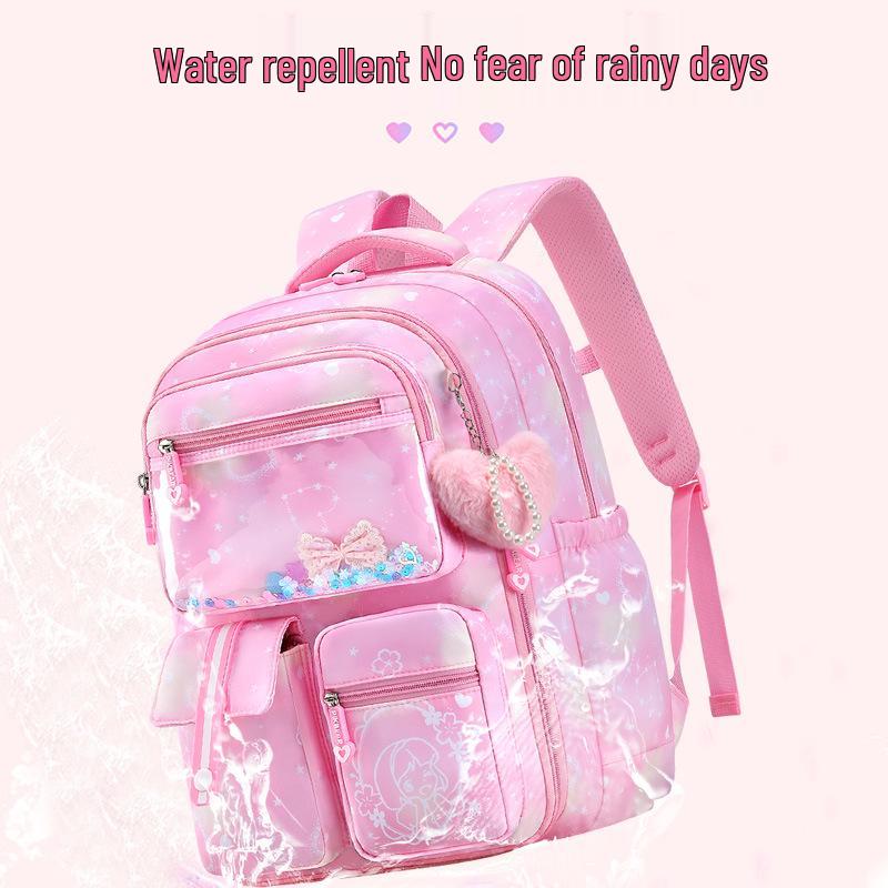 2025 Hot-Selling Three-Piece Backpack Set - Butterfly Design In Pink, Purple, and Blue for Girls