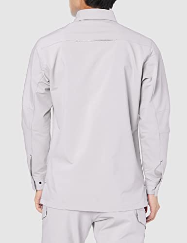 COCOS Nobuoka A-9188 4-Way Stretch Long Sleeve Shirt, Silver, Size L