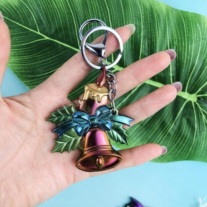 Christmas Combination Bells Keychain Mould Crystal Epoxy Silicone Pendant Mould
