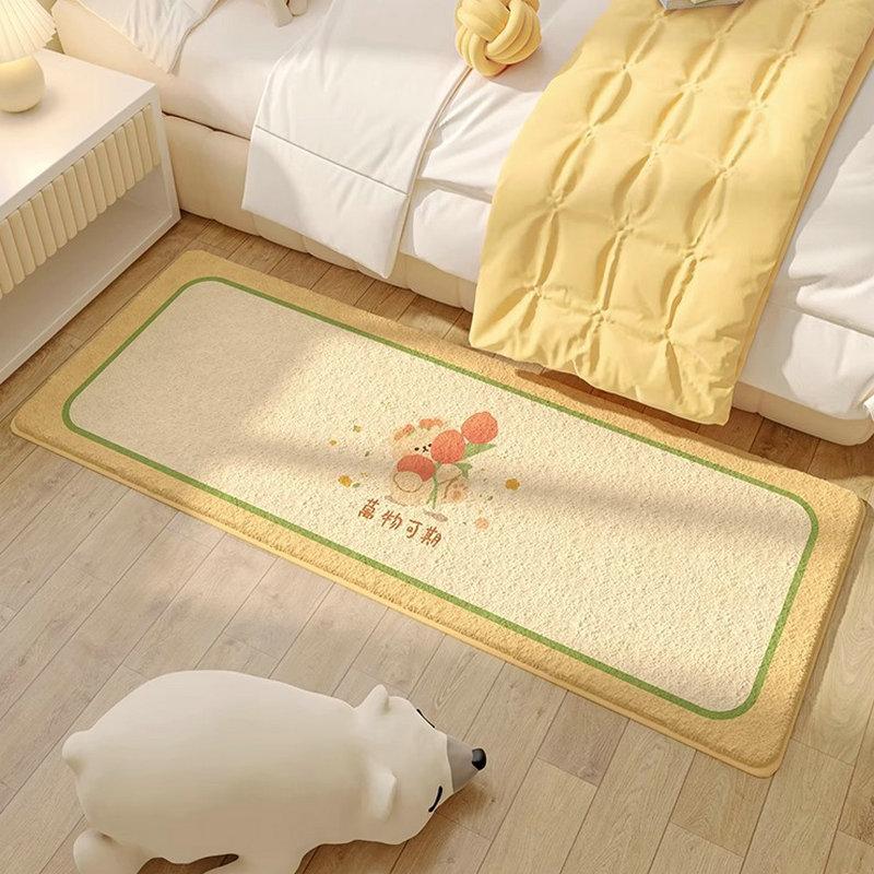 Children'S Room Carpet Bedroom Bedside Blanket Long Strip Baby Anti-Drop Floor Mat Living Room Sand Non-Slip Imitation Cashmere Crawling Mat