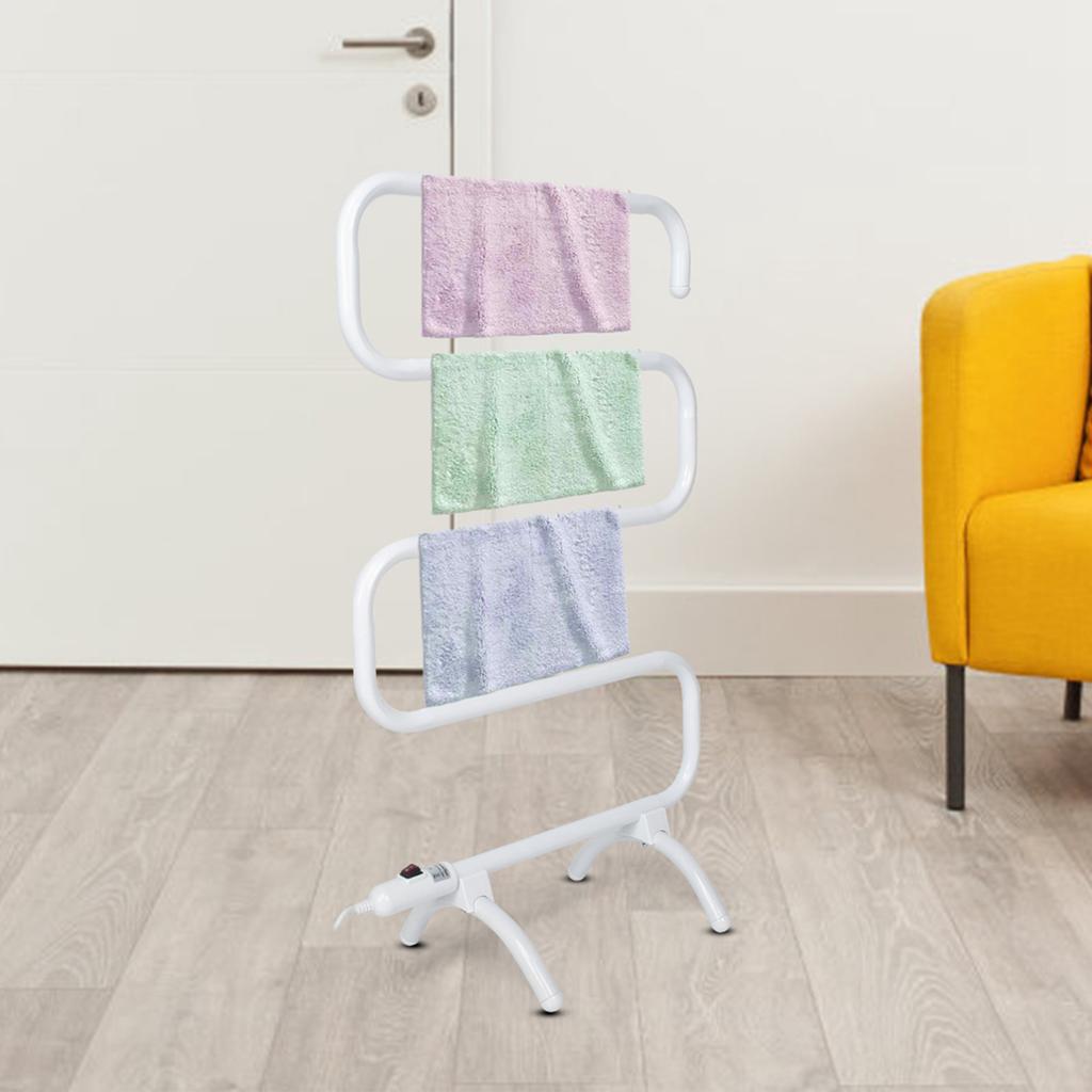 Household Floor Stand S Shape Constant Temperature Electric Heating Drying Towel RackAU Plug 220V