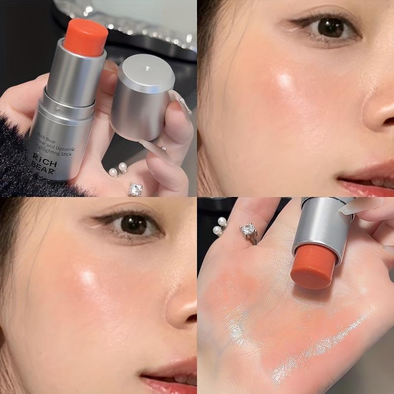 Face Makeup Highlighter Stick Shimmer Contour Highlight Cream Clear Natural Brighten Cheek Color Water Gloss Gel Highlight Blush