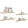 Wall Shelf with Shelf 4 pcs Brown 115 x 9 x 3 cm Particleboard