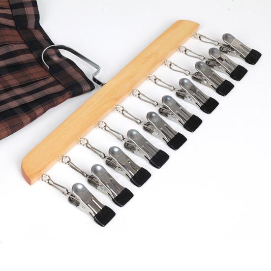 Clips Great Load Bearing Anti-slip Wardrobe Clothes Hanger Scarf Tie Clip Hanger
