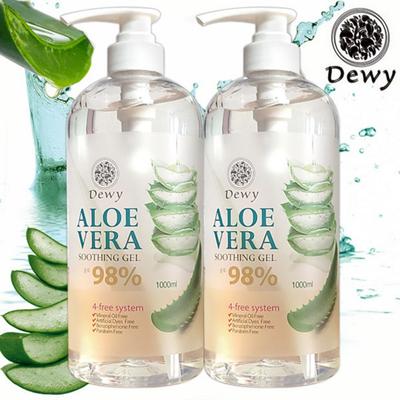 Dewey Aloe Vera Beruhigendes Gel, 1000 ml, 98 % 2 Einheiten/Aloe Beruhigendes Gel, Aloe Gel, 1 l, 2 Einheiten