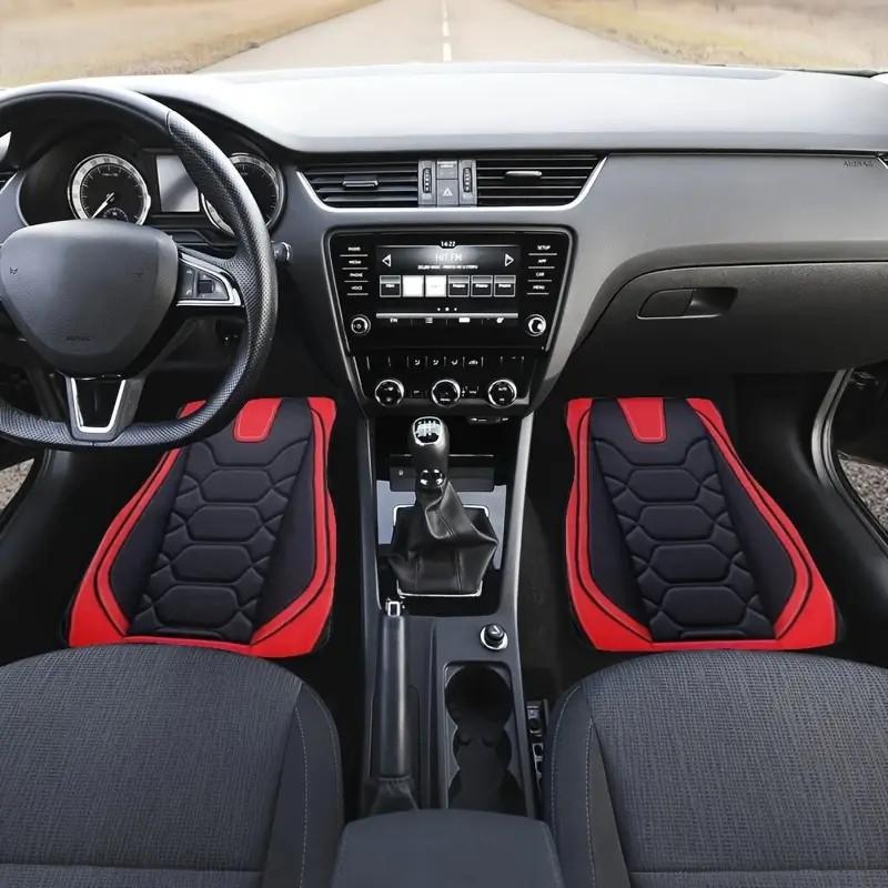 4pcs Universal Waterproof Car Floor Mats - Perfect for Front & Rear Vehicles - Polyester Fiber Non-slip Car Carpet Accessories