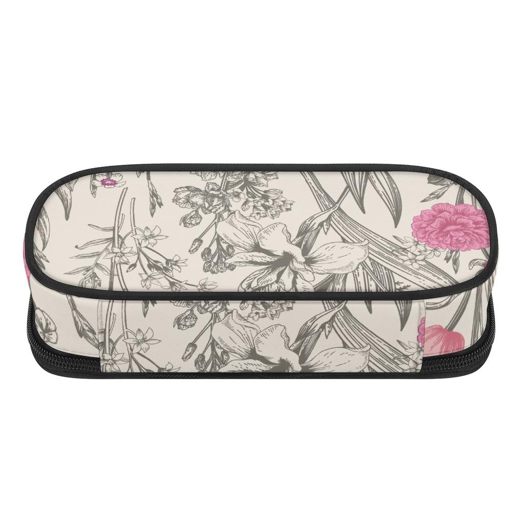 Pen Case High Capacity Secure Zipper Strong Polyester Fabric with Mesh Pocket Removable Divider and Pen Slots for Everyday Study
