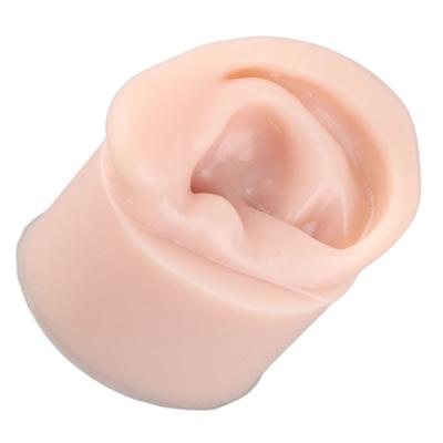 Silicone Ear Model Medium Skin Color Piercing Practice Ear Model for Earrings Display Teaching