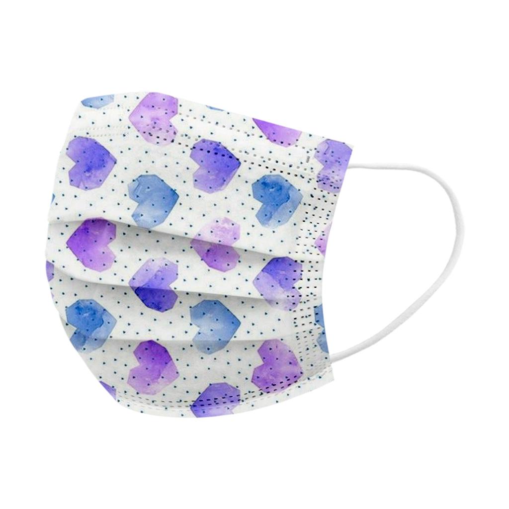 10 Stück Kinder Batik Farbverlauf Bedruckt Dreilagig Proof Einwegmaske