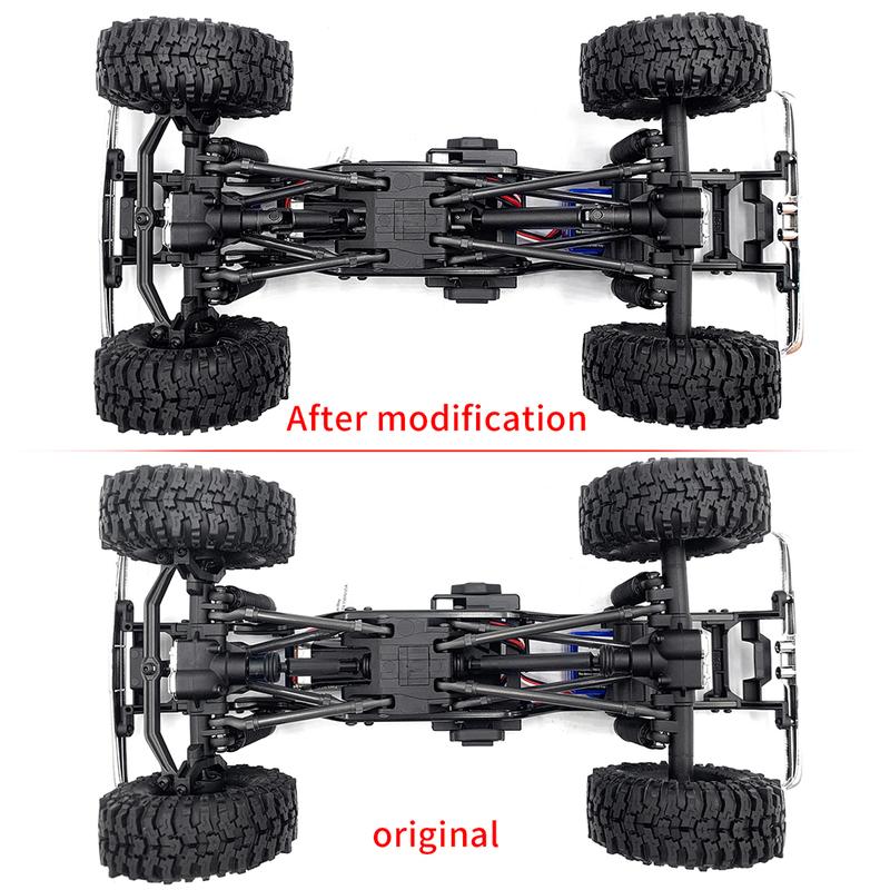 YEAHRUN Steel CVD Drive Shafts Chassis Center Driveshaft for 1/18 RC Crawler Car TRX4M K10 F150 High Trail Upgrade Parts