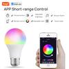 E27 Bluetooth Smart RGB LED-Lampe 9W 220V Tuya/Smart life APP-Steuerung Dimmbare Lampe mit Timer Musiksynchronisation für Heimdekor-Beleuchtung