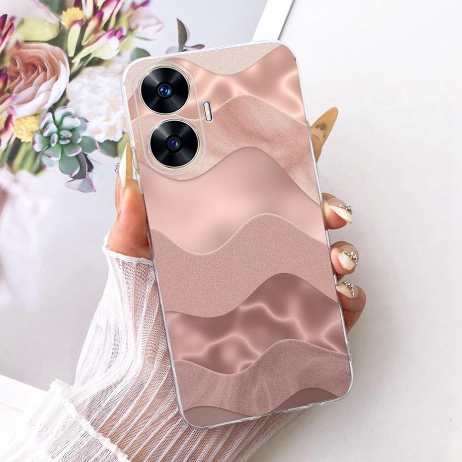 

2025 Cute Printing Phone Case For Realme C55 Soft Silicone TPU Cases For Realme C55 RMX3710 Back Cover Bumpers Realme C55