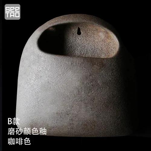 

Hanging vase ceramic pot flower craft wall decoration wall hanging Japanese flower wall decoration arrangement 7BRTDR