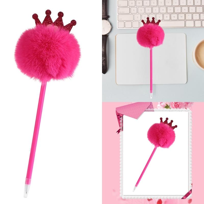 Furry Ballpoint Pen Refillable Ballpoint Pen 0.7mm Pen Point for Student Women Girl Writing Journaling Note Taking