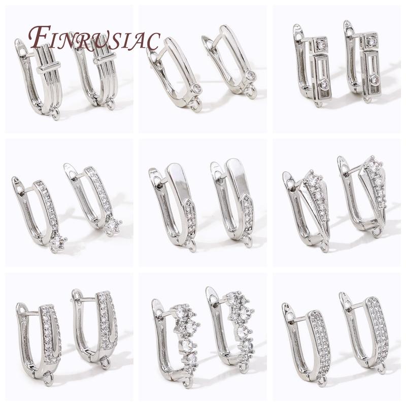 DIY Basic Schwenzy Material 18K Gold Plated Earwire Fastener Earring Hooks Accessories For Fashion Earrings Making Supplies