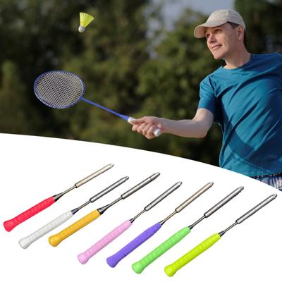 Badminton Racket Training Device Anti-Slip Handle Realistic Design Stainless Steel Construction Badminton Swing Trainer