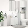 Bathroom Cabinet - vidaXL - 802648 - Engineered Wood - Glossy White - 60x33x61 Cm