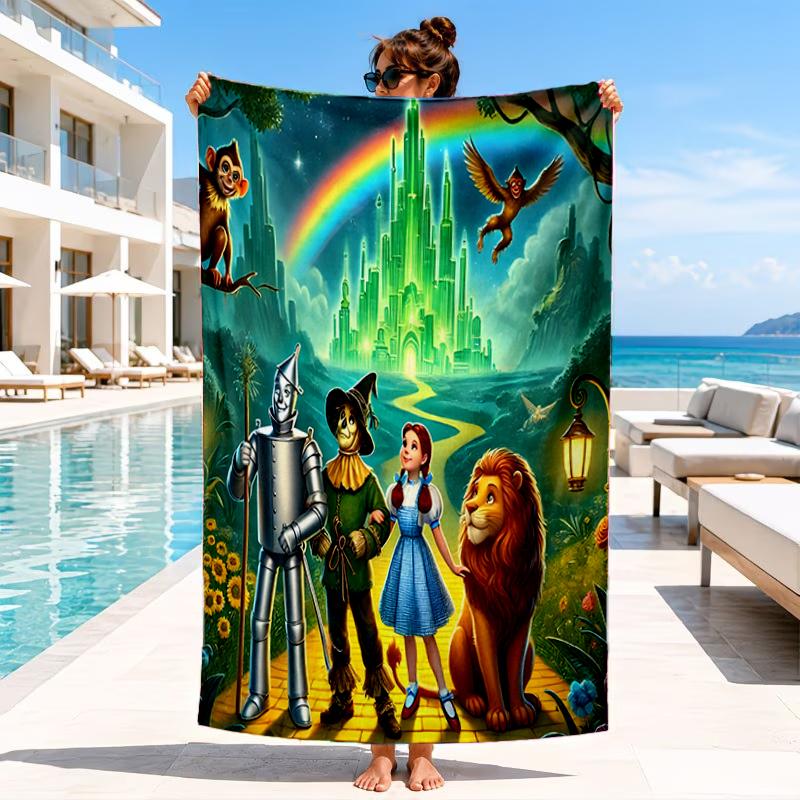 Wonderful Wizard Adventure Beach Towel, Microfiber Beach Towel, Perfect For Pool, Beach, Travel, Home Decor Beach Party Fan gifts