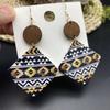 Europejskie Etniczne Geometryczne Drewniane Kolczyki - Retro Moda Wszechstronny Styl