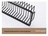 Punch-Free Wall-Mounted Black Bathroom Storage Shelf for Cosmetics