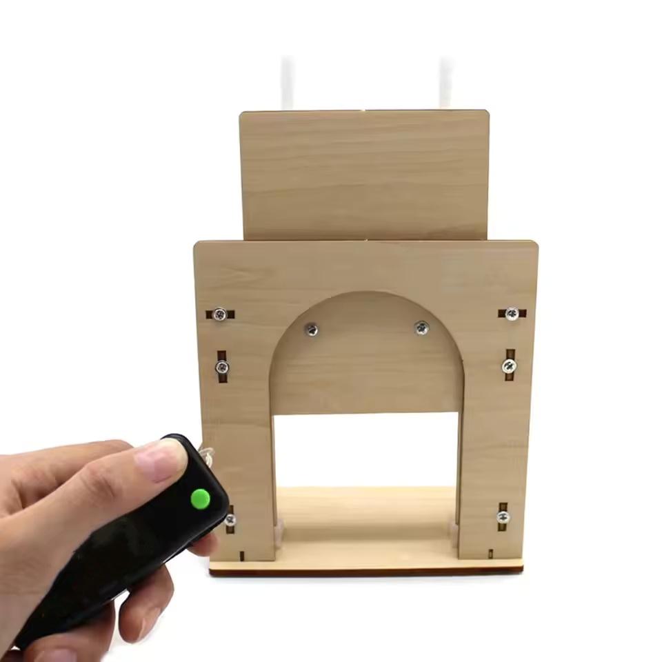 DIY 1 Sets Electric Remote Control Garage Door Wooden Model Science Toys Kids STEM Education Creative Kits