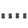 4PCS RC Wheel Hex Spacers 12mm Dia 15mm Length Hex Hub Extenssion with Metal Locking Lug Nut and