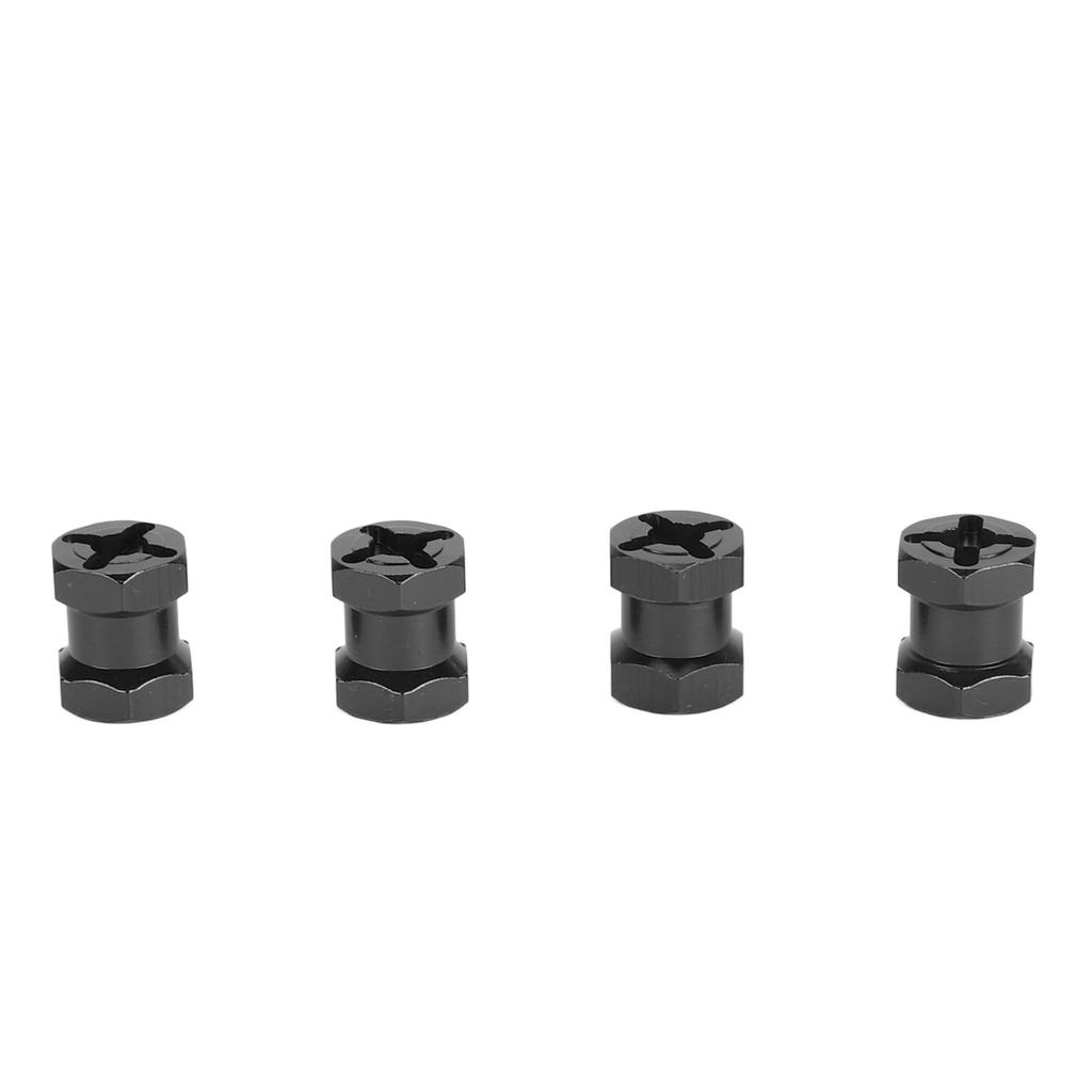 4PCS RC Wheel Hex Spacers 12mm Dia 15mm Length Hex Hub Extenssion with Metal Locking Lug Nut and