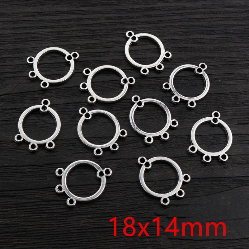 30pcs Antique Silver Plated Boho Vintage Flower Connector Charms Pendant DIY Necklace Bracelet Jewelry Making Findings Supplies