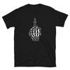 Skeleton Middle Finger Funny F** Halloween Short-Sleeve Unisex T-Shirt
