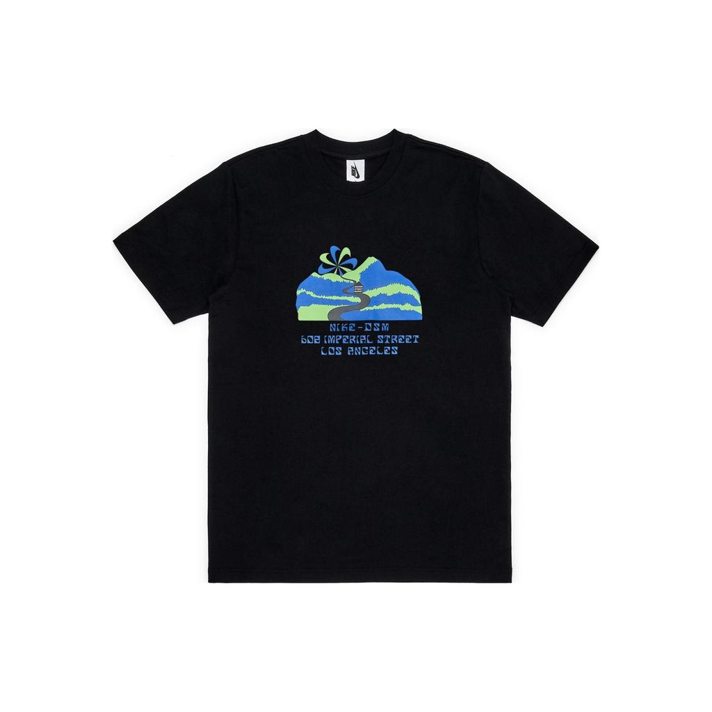 Nike X Lab X Dover Street Market DSM Scenic Print Straight-Cut Crewneck T-Shirt Men Tops Black AT1770-010
