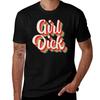 Girl Dick Tshirt Basic Plain Short Sleeve Crew Neck Tee