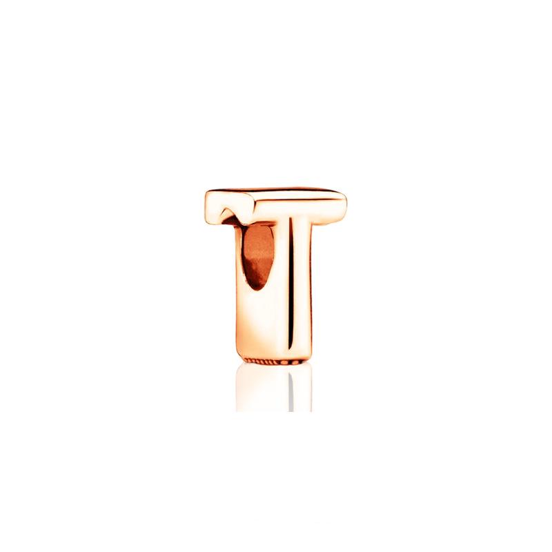 Sparking Rose Gold Plated 26AZ Letter Charm Bead Charms Dangle Compatible With copper Authentic Snake Bracelets Necklaces Bead Charms Ideal For Diy J