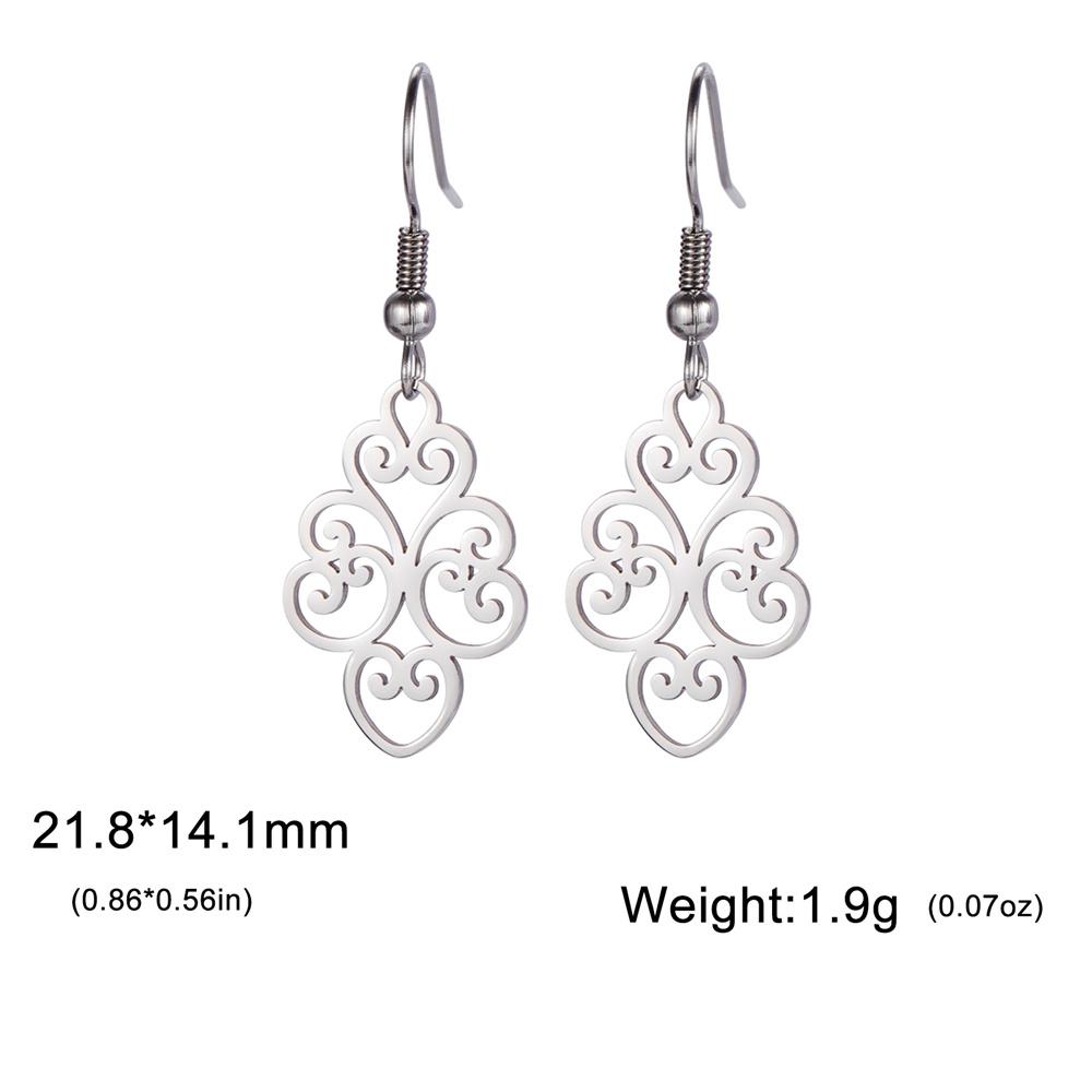 

My Shape Filigree Flower Earrings for Women Girls Stainless Steel Geometric Plant Vine Drop Earrings Fashion Jewelry Wholesale