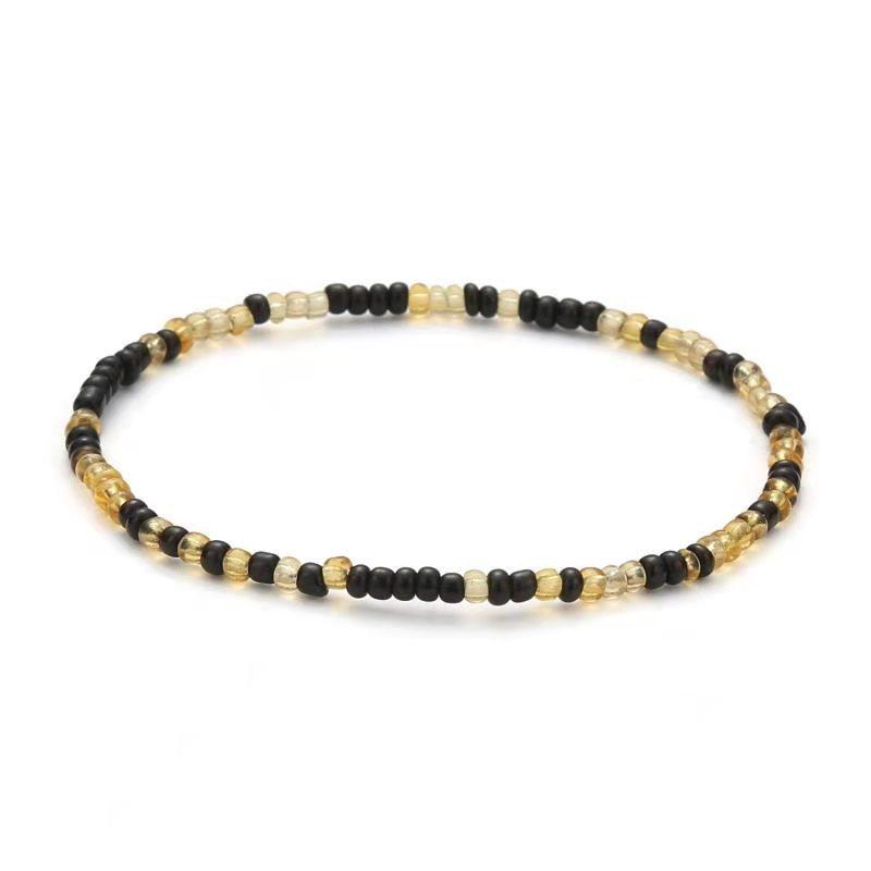 Colorful Beads Anklets Summer Beach Boho Women Elastic Rope Chains Adjustable Ankle Bracelet Beach Jewelry Vacation Accessories