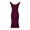 Rochie midi bodycon cu umerii goi pentru femei, fără mâneci, rochie de invitat la nuntă, rochie sirenă de cocktail, rochie de seară